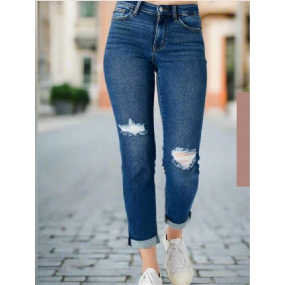 Judy Blue Jeans Relaxed Fit Straight Leg Stretch Denim 13/31